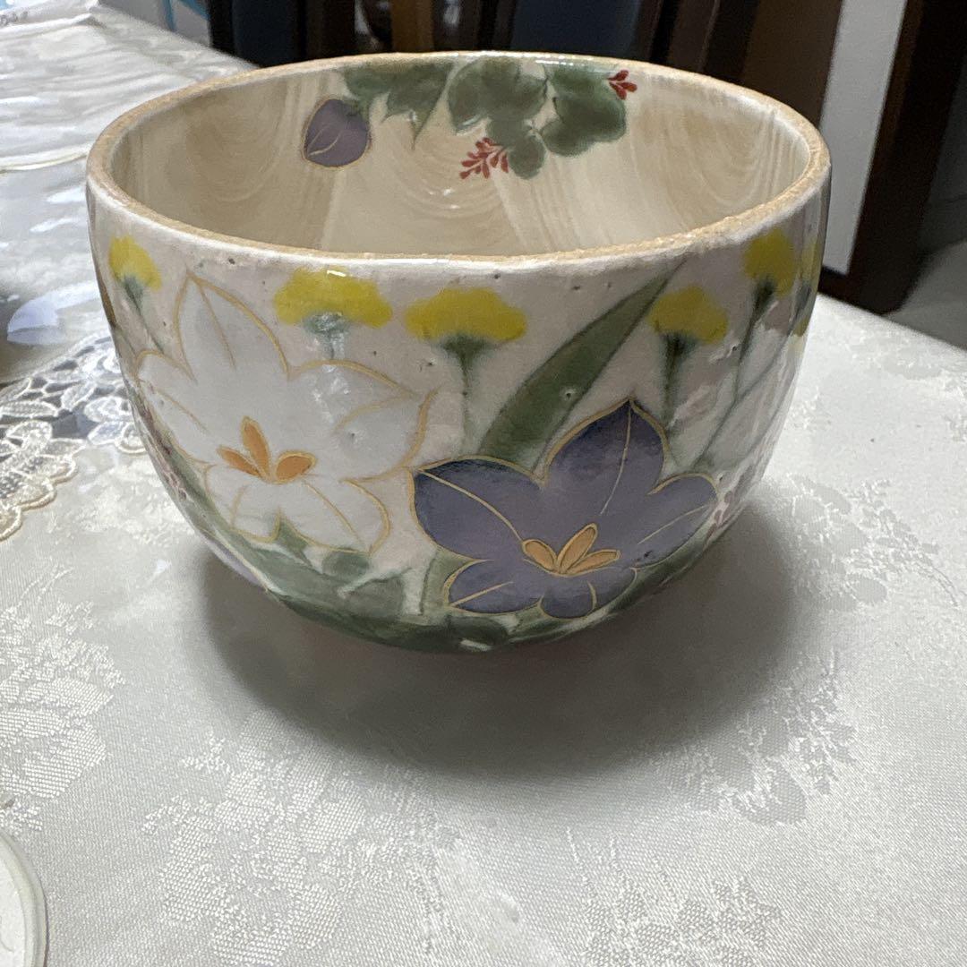 九谷焼 武腰泰山 花詰茶器揃 （蓋付茶器揃 金花詰/幸洋窯）