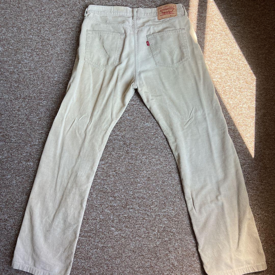 リーバイス751 w33 L34 コーデュロイホワイトパンツ
