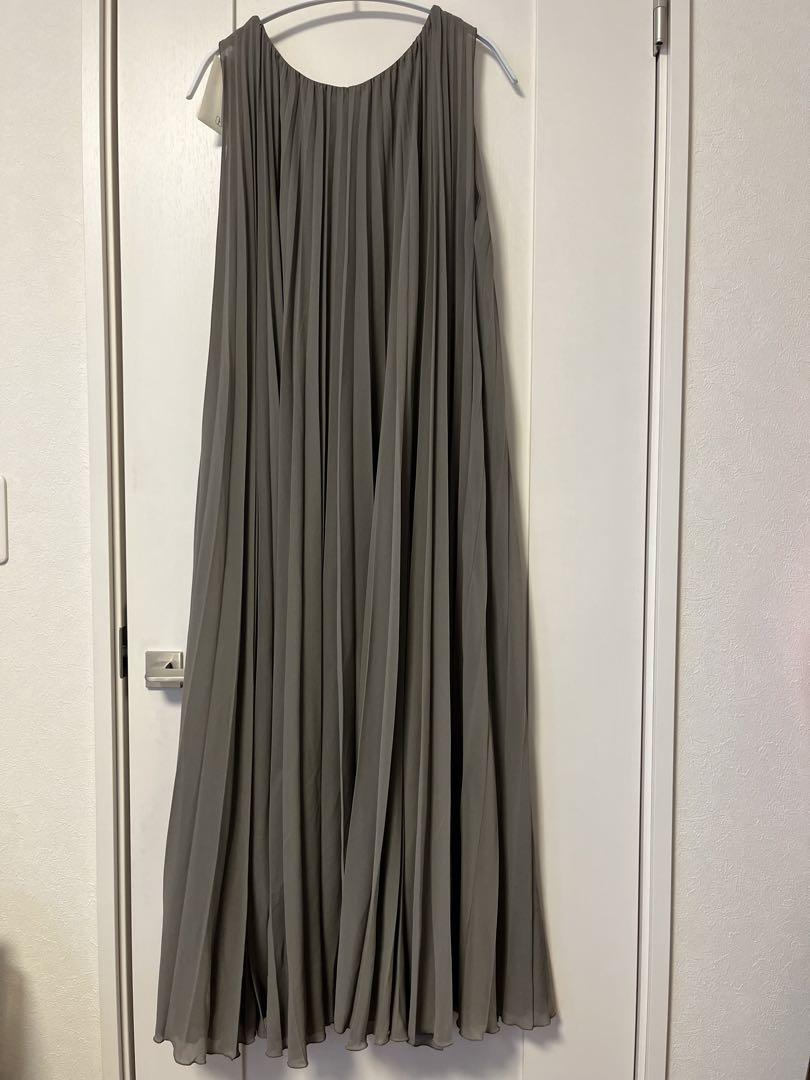 新品 Noble シアープリーツマキシロングワンピース 画像5