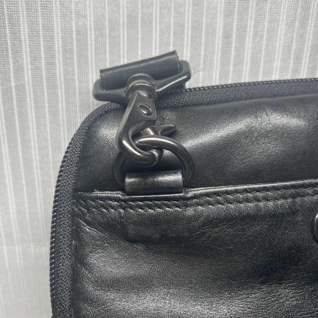 美品 PORTAR ポーター アメイズ レザー ショルダーバッグ 黒