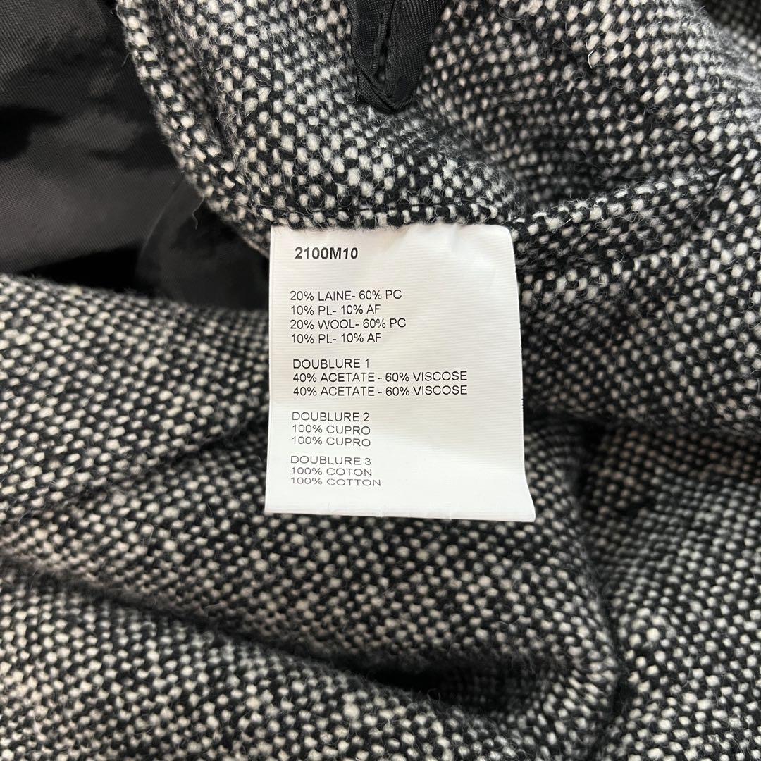 美品 CARVEN カルヴェン ツイード ウール ロングコート 比翼