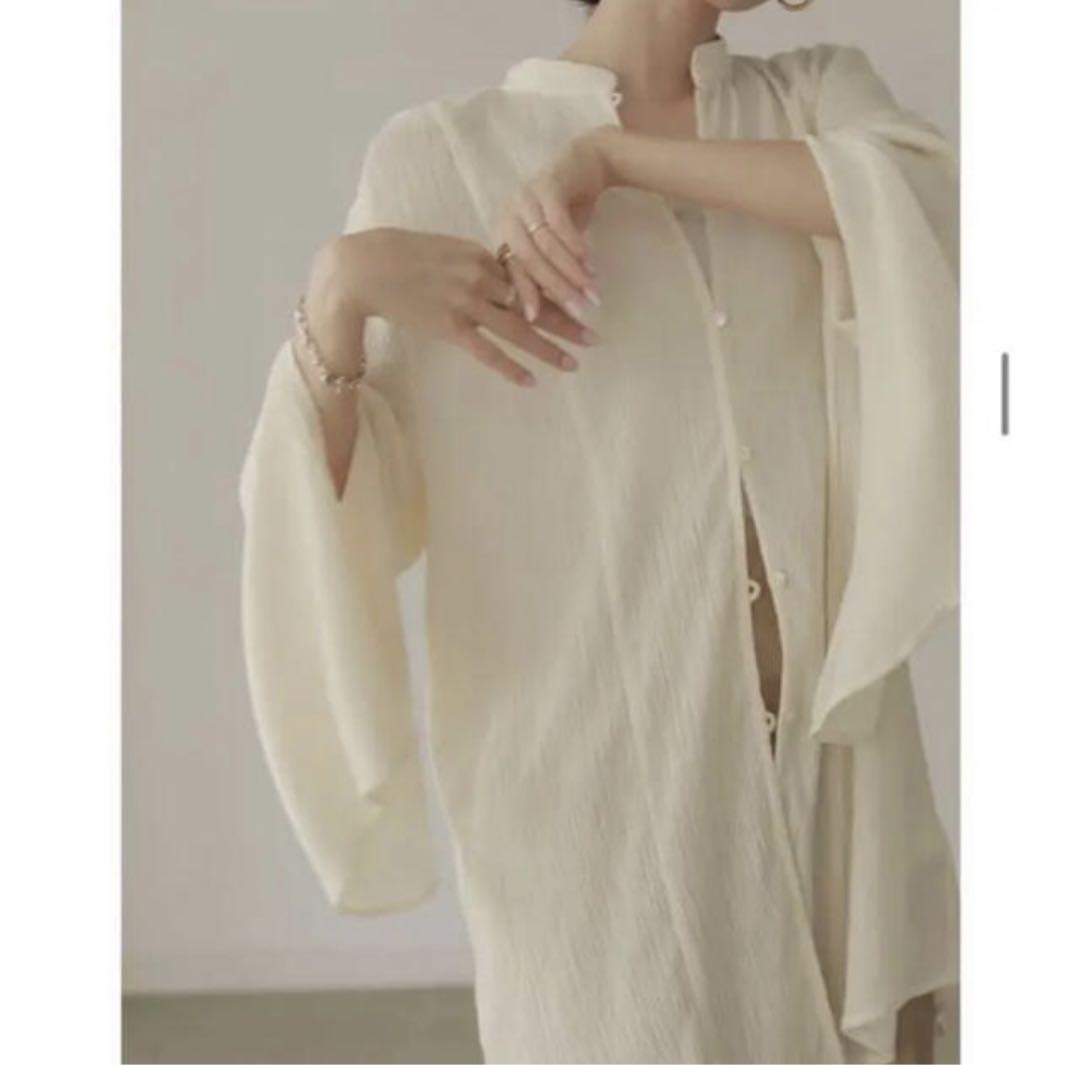 louren big crepe cardigan