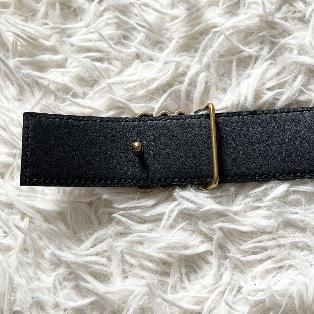 ロエベ　ベルト　アナグラム　レザー　ブラウン　ブラック　80/32 LOEWE ロエベ ベルト レディース メンズ ブランド レザー