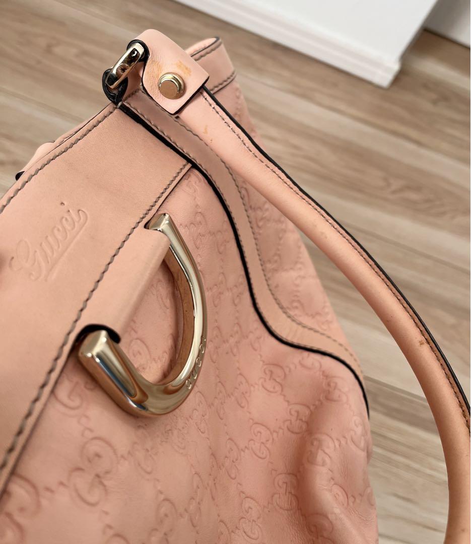 GUCCI ピンク レザーバッグ