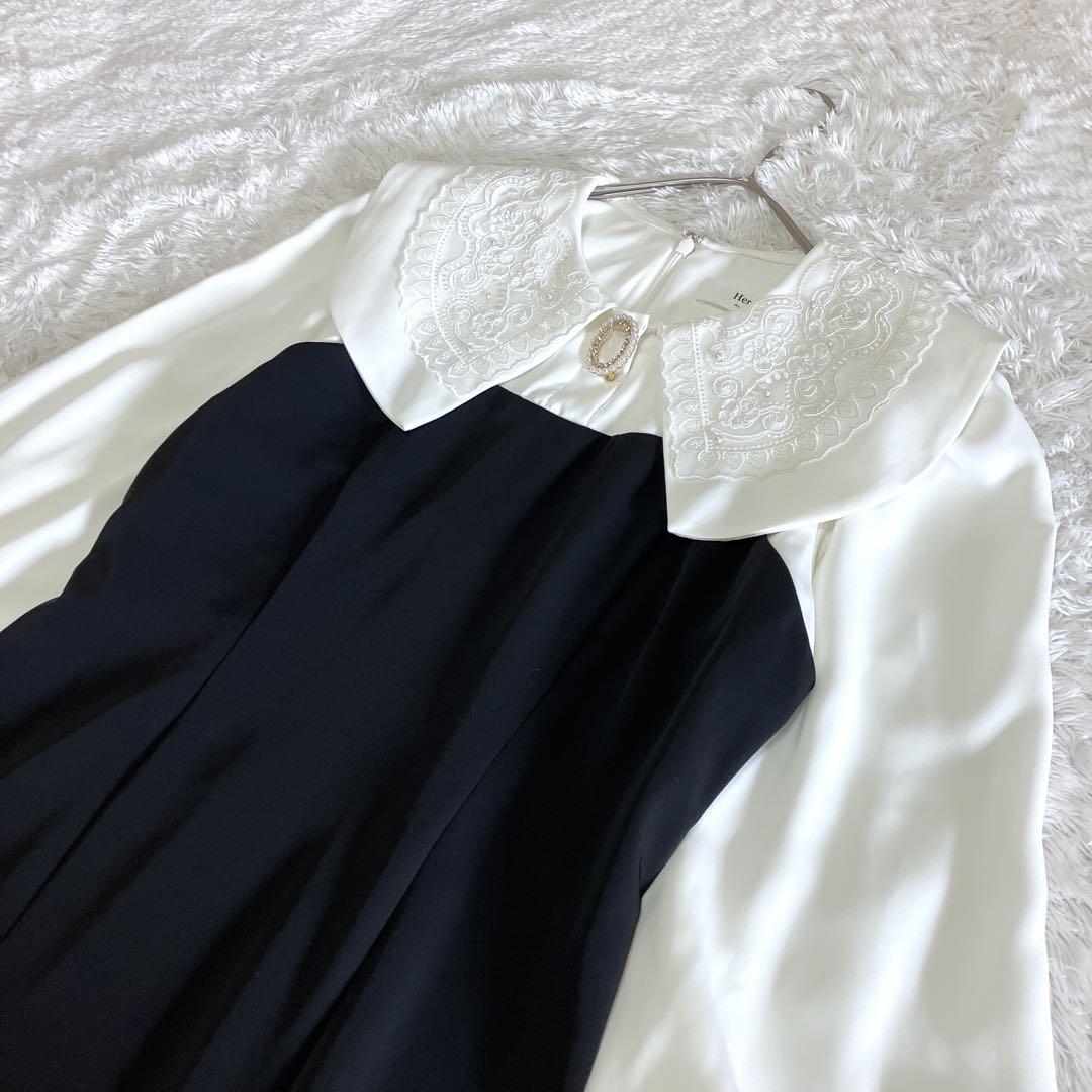 未使用級 herlipto Galerie Pearl Collar Dress