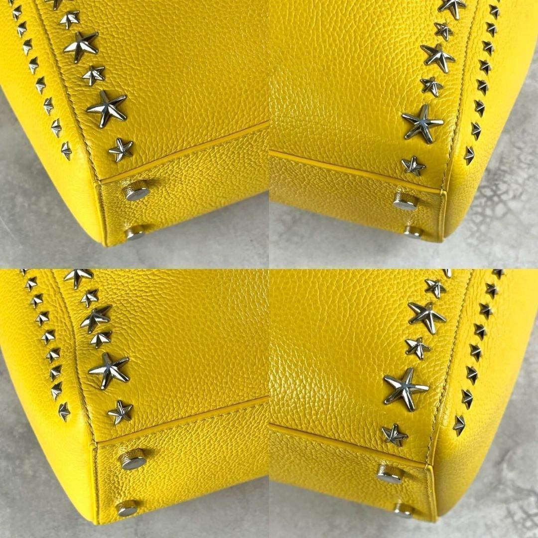 未使用級/希少色 ジミーチュウ トートバッグ ディーラン スタッズ レザー A4 未使用級/希少色 ジミーチュウ トートバッグ ディーラン スタッズ レザー A4