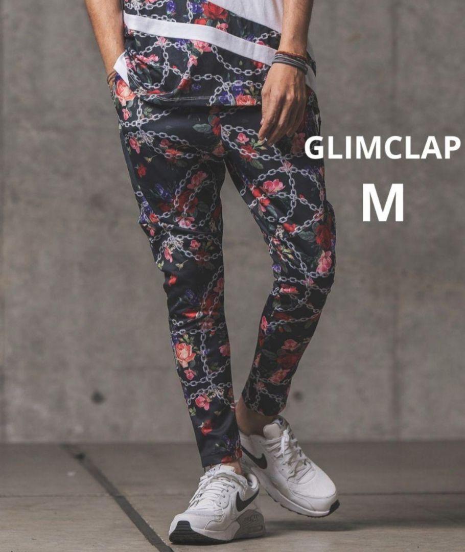 【新品・タグ付き】グリムクラップ　花柄　パンツ　フラワーパンツ　サルエル GLIMCLAP グリムクラップ フラワー パンツ チェーン 花柄 バラ M