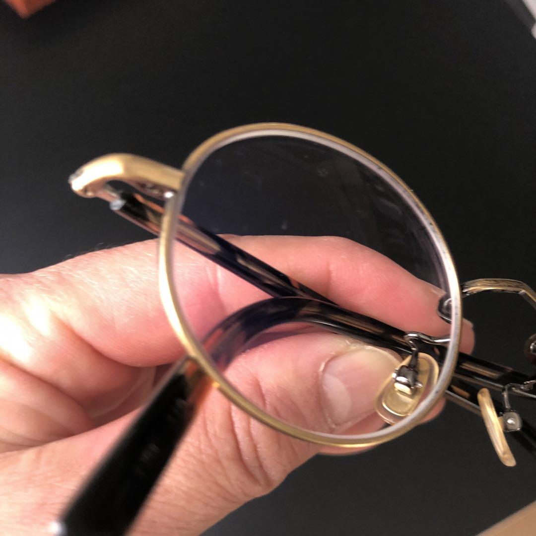 鯖江眼鏡　T260 恒眸作 ゴールド べっ甲 金子眼鏡 恒眸作 T260 アンティークゴールド べっ甲 - メルカリ