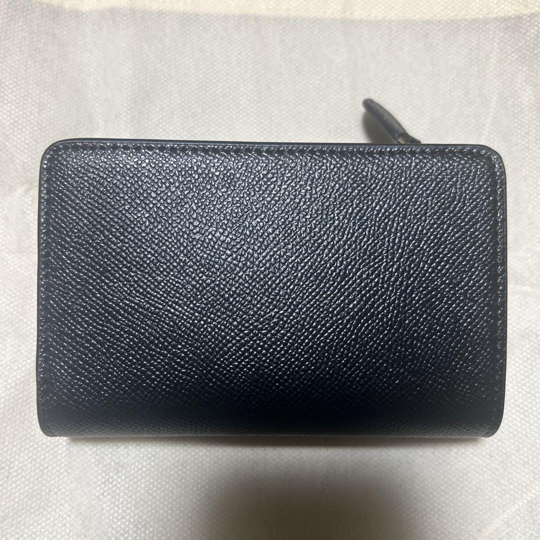 COACH 二つ折り財布 黒 レザー - 小物セール