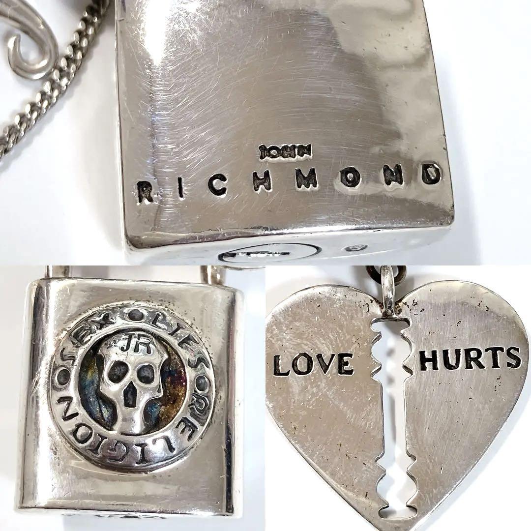 john richmond sv ネックレス JR パール  真珠 ハート john richmond sv ネックレス JR パール 真珠 ハート