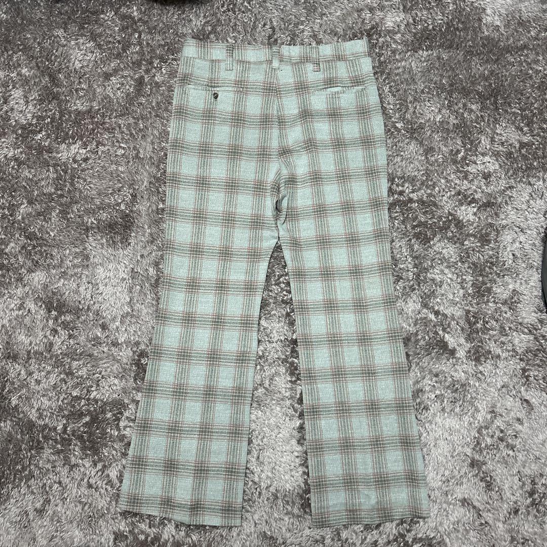70s HAGGAR フレアチェックパンツ
