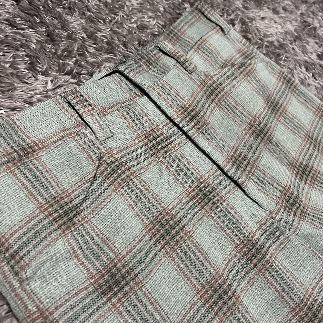 70s HAGGAR フレアチェックパンツ