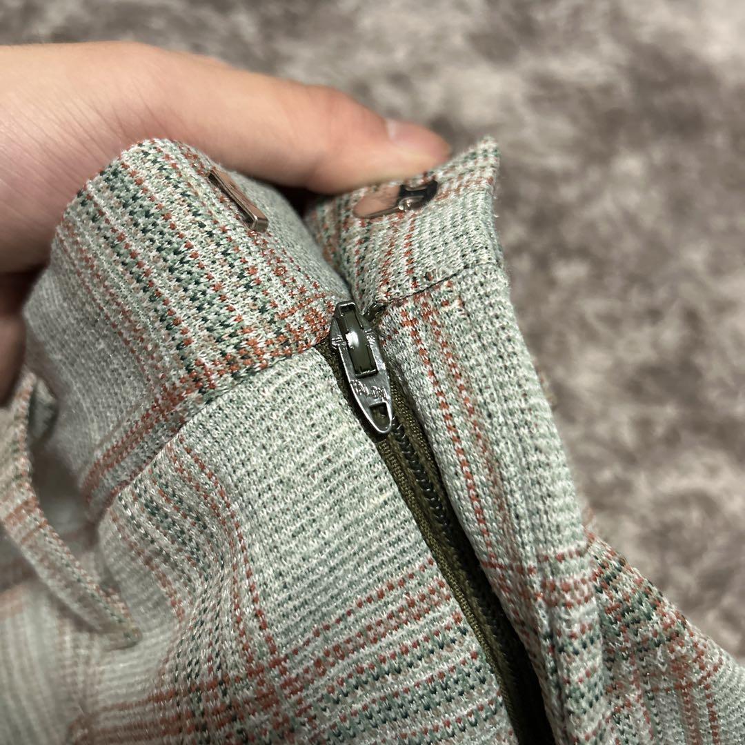 70s HAGGAR フレアチェックパンツ