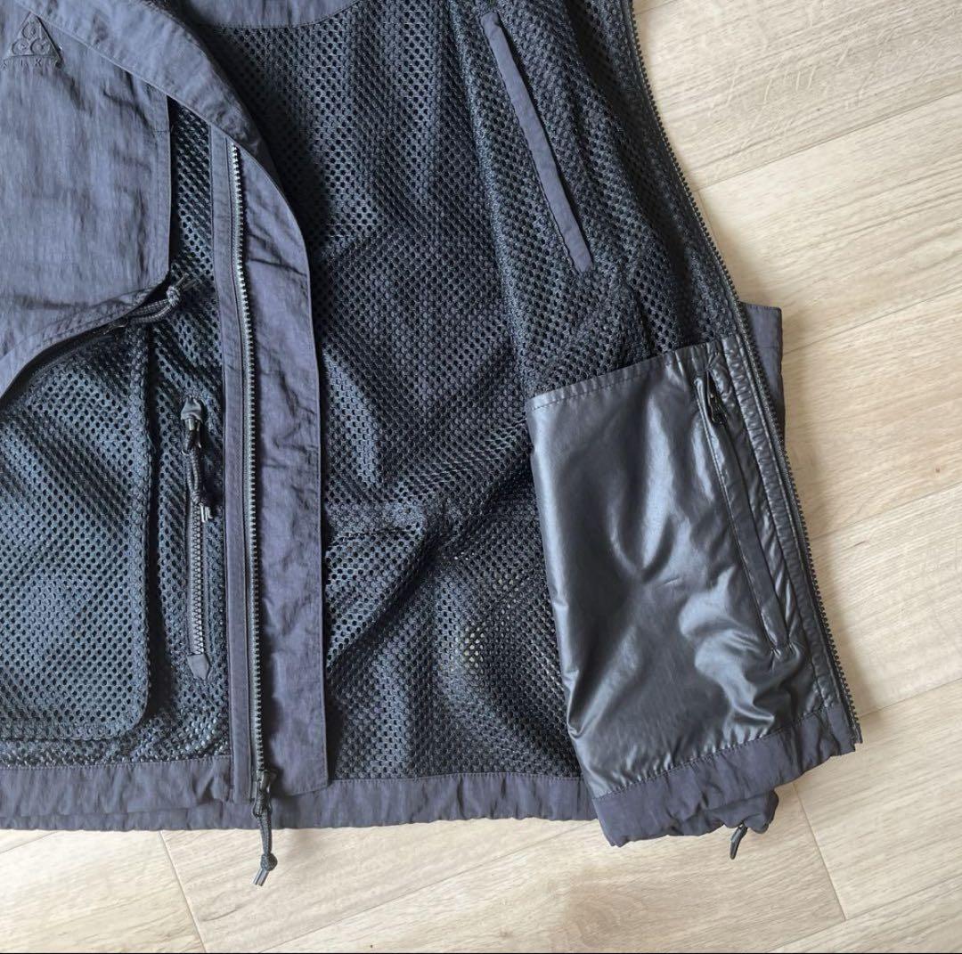 【美品】ナイキACG メッシュベスト　フィッシング　サイズＭ 9Os NIKE ACG ナイロン メッシュ ベスト フィッシング イエロー