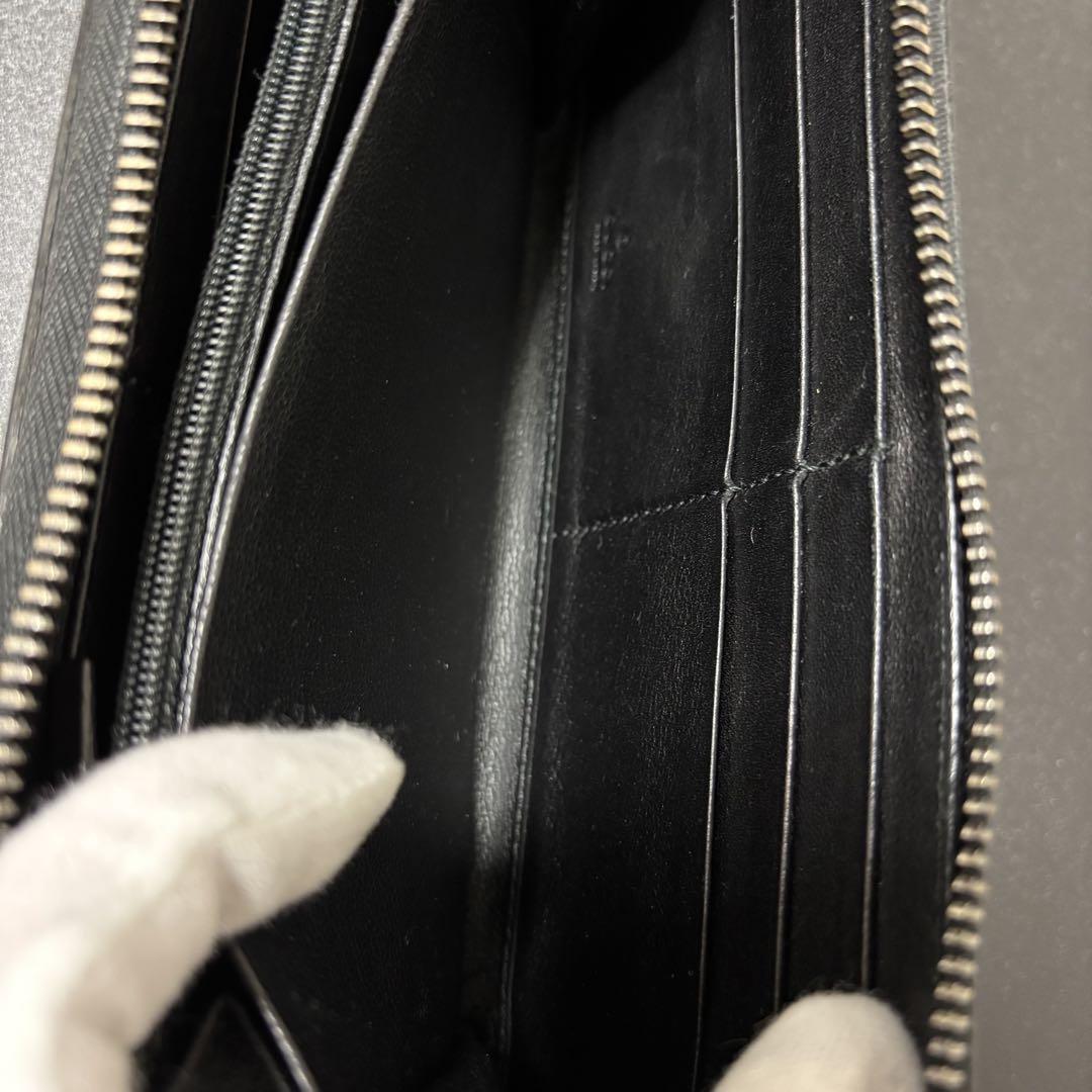 i15 GUCCI グッチ 長財布 ブラック シマレザー