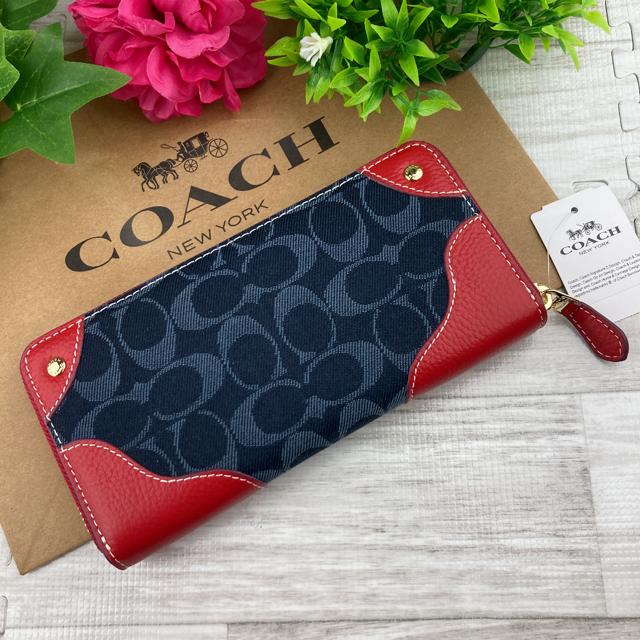 いておりま➓ 新品 レディース 長財布 ミツドナイト ワインレッド wCGP3-m63435099138 未使用 COACH 財布 されている