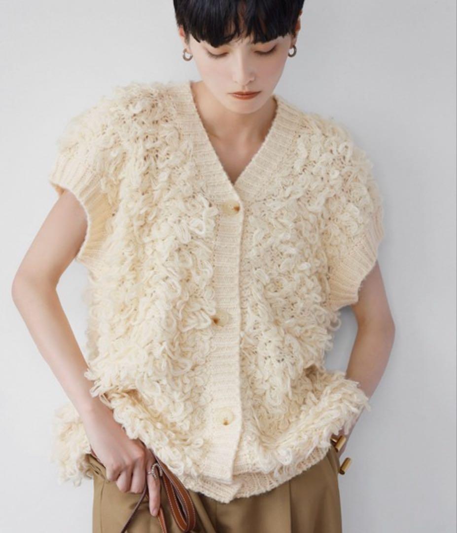 【期間限定出品】エルフランク★新品ELFRANKジレ ループ編みニットベスト