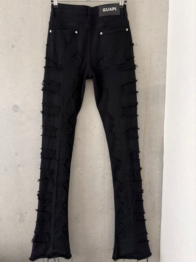 GUAPI ブラックデニム パンツ 28 GUAPI ブラックデニム パンツ 28