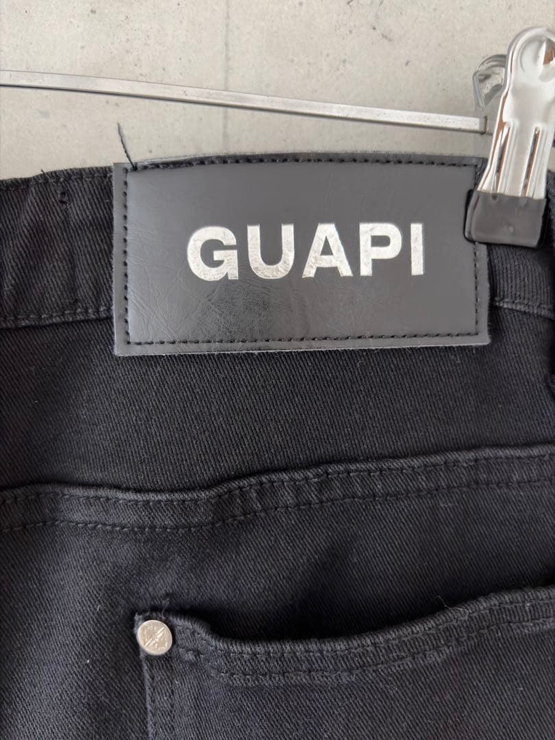 GUAPI ブラックデニム パンツ 28 GUAPI ブラックデニム パンツ 28