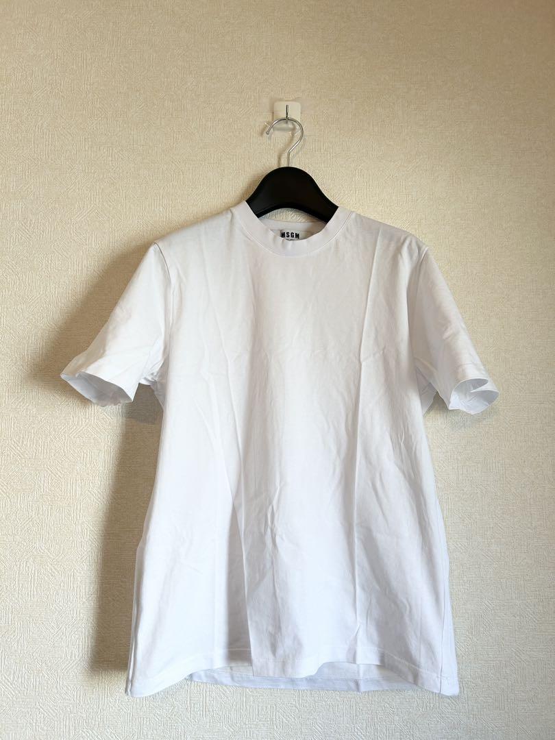 【美品】MSGM エムエスジーエム 白カットソー ブルー系 ビスチェセットxs