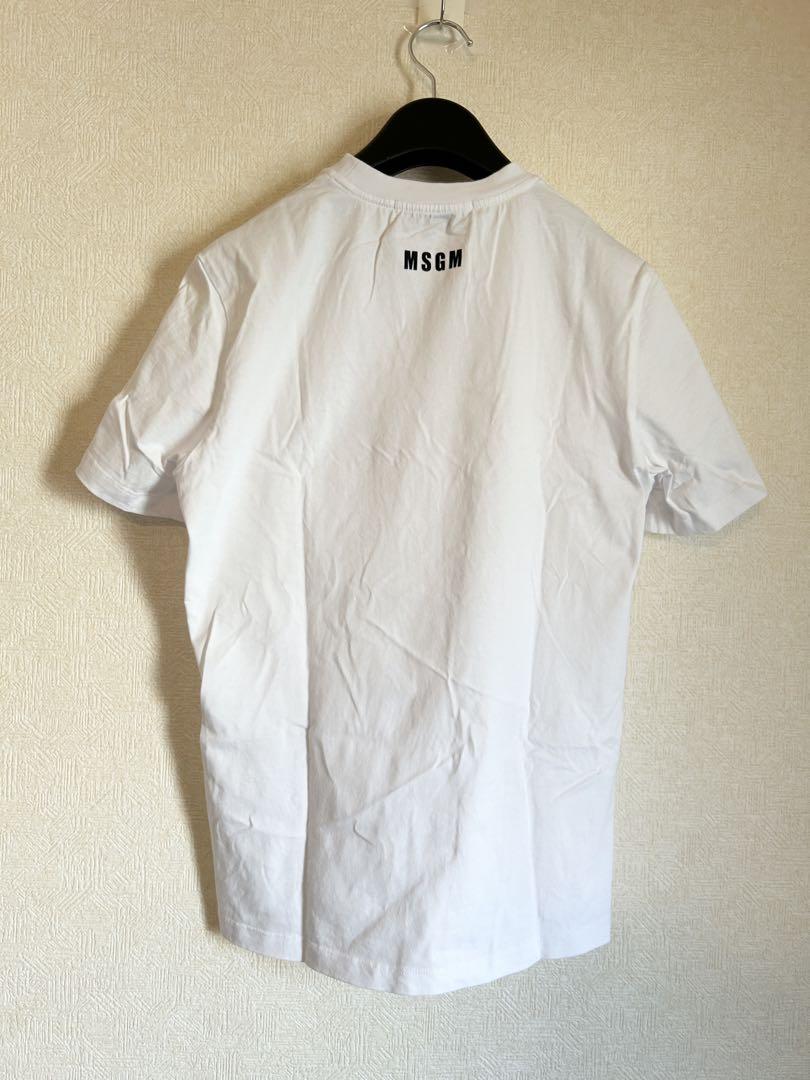 【美品】MSGM エムエスジーエム 白カットソー ブルー系 ビスチェセットxs