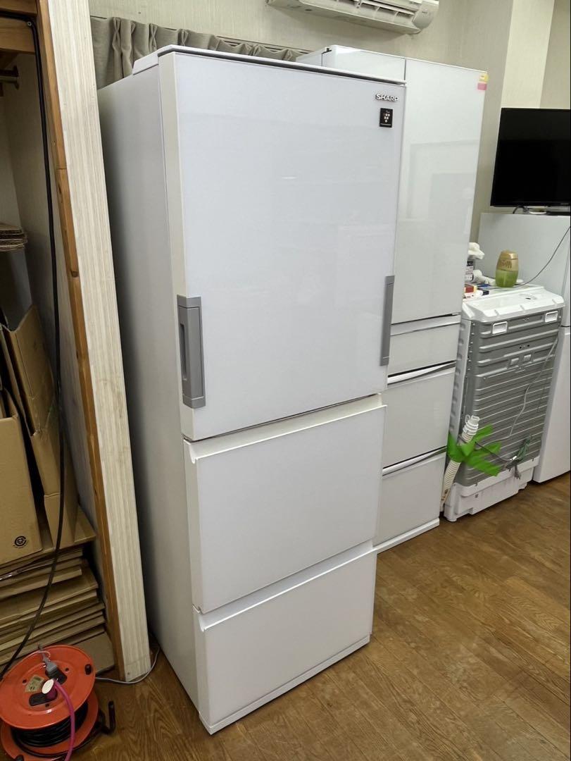SHARP 2019年 356L 両開き SJ-GW36E-W 冷蔵庫 自動製氷