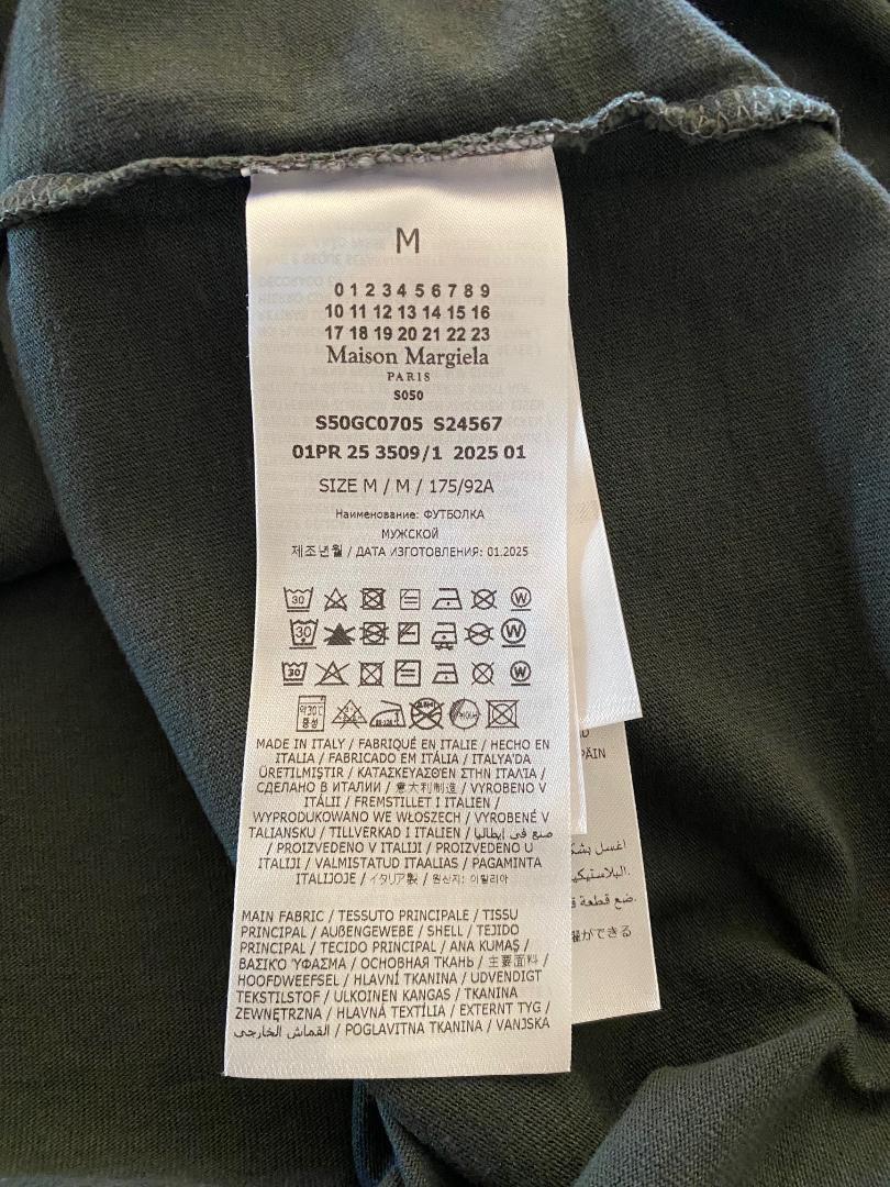 【新品】MAISON MARGIELA エンブロイダー ロゴ Tシャツ 黒色 M