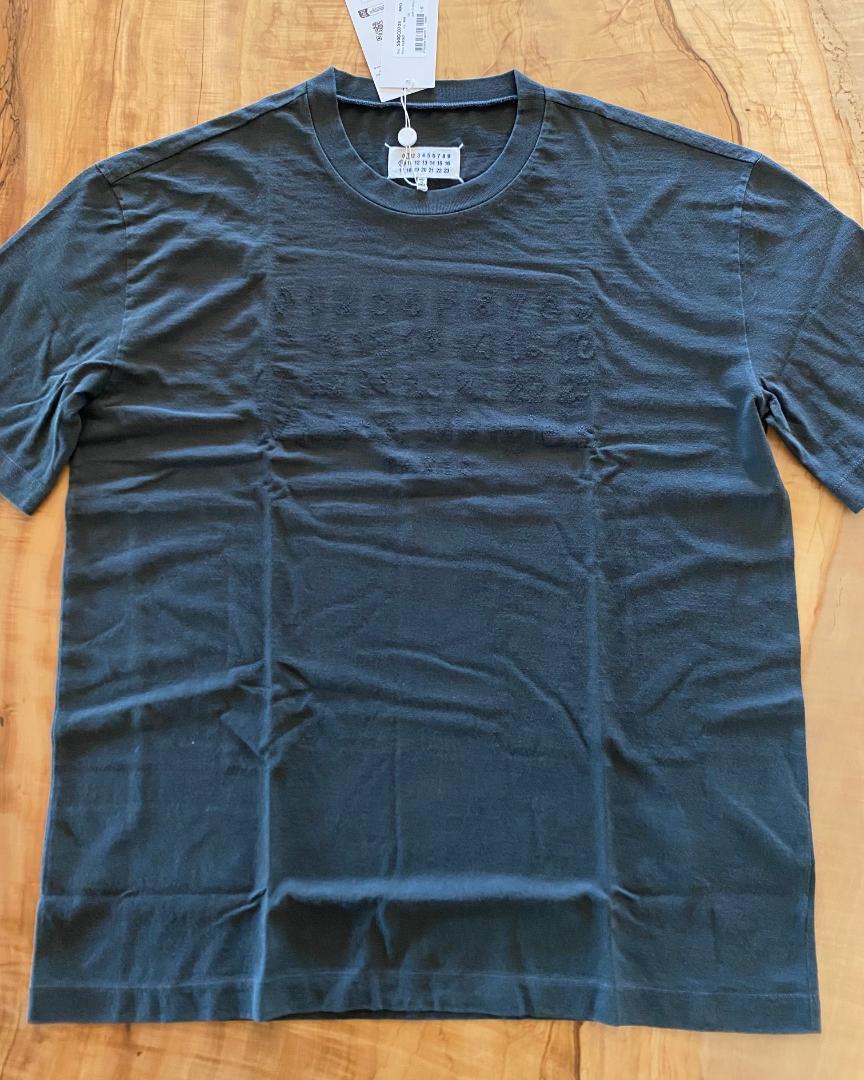 【新品】MAISON MARGIELA エンブロイダー ロゴ Tシャツ 黒色 M