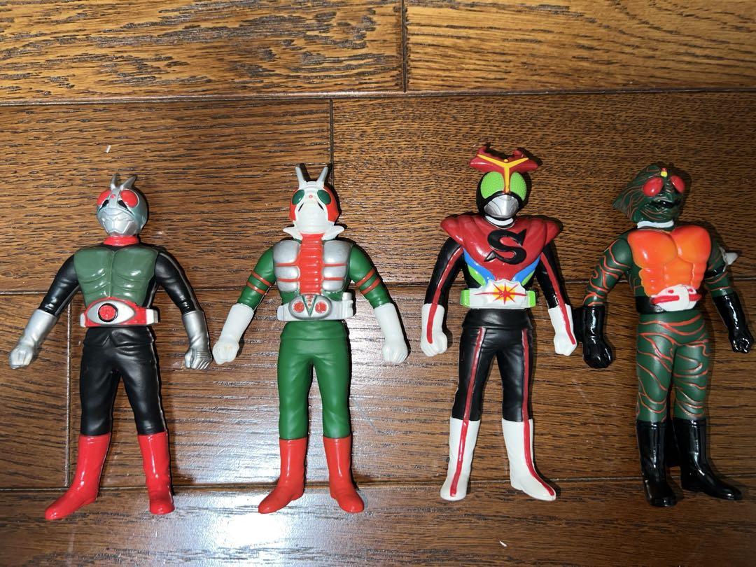 仮面ライダー ソフビ 1989年 4体セット - メルカリ