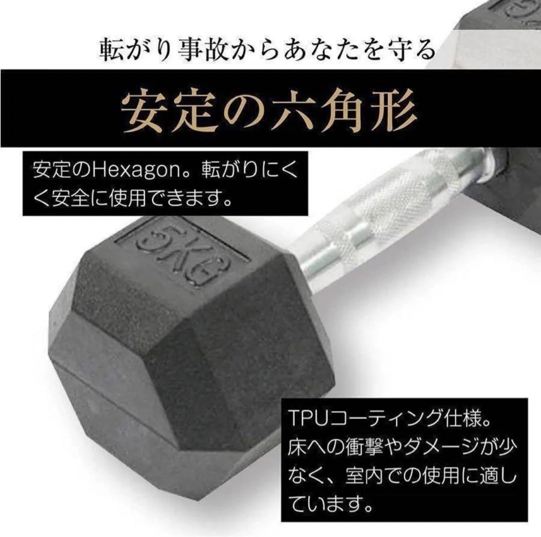 ダンベル 20kg 2個セット スタイリッシュ 六角 筋トレ 623