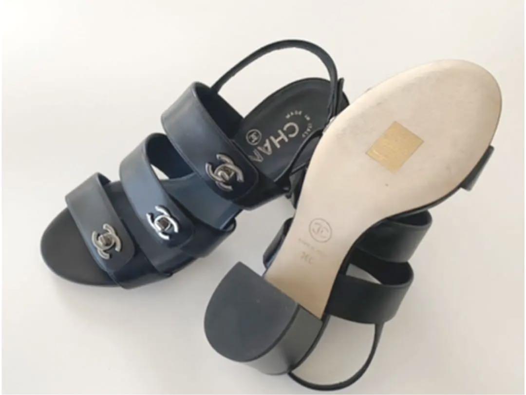 ヒールも素敵♡上品【CHANEL】 シャネル ヒール サンダル CHANEL シャネル 超人気お洒落なヒール