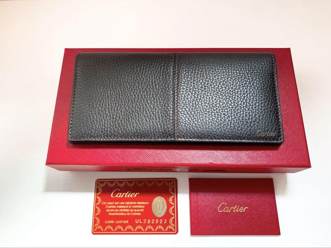 【未使用】Cartier カルティエ 長財布　サドルステッチ　エボニー　札入れ