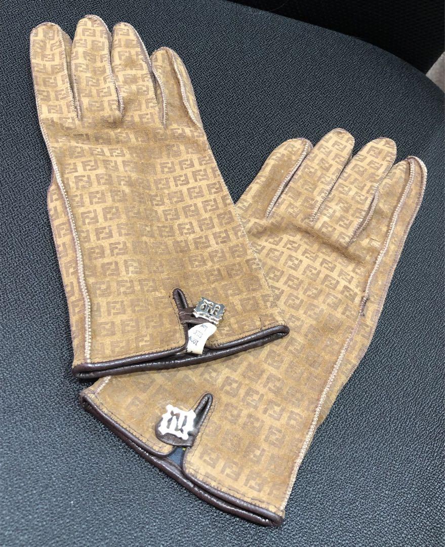 藤　FENDI フェンディ　スエード　レザー　手袋