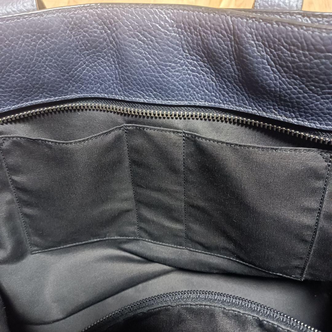 美品　COACH　ハミルトン　レザー　トートバッグ　ネイビー　A4　89933