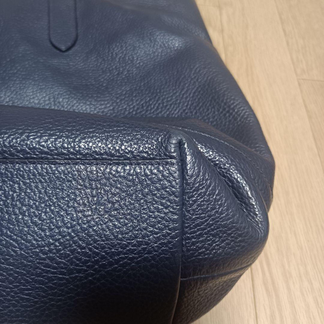 美品　COACH　ハミルトン　レザー　トートバッグ　ネイビー　A4　89933