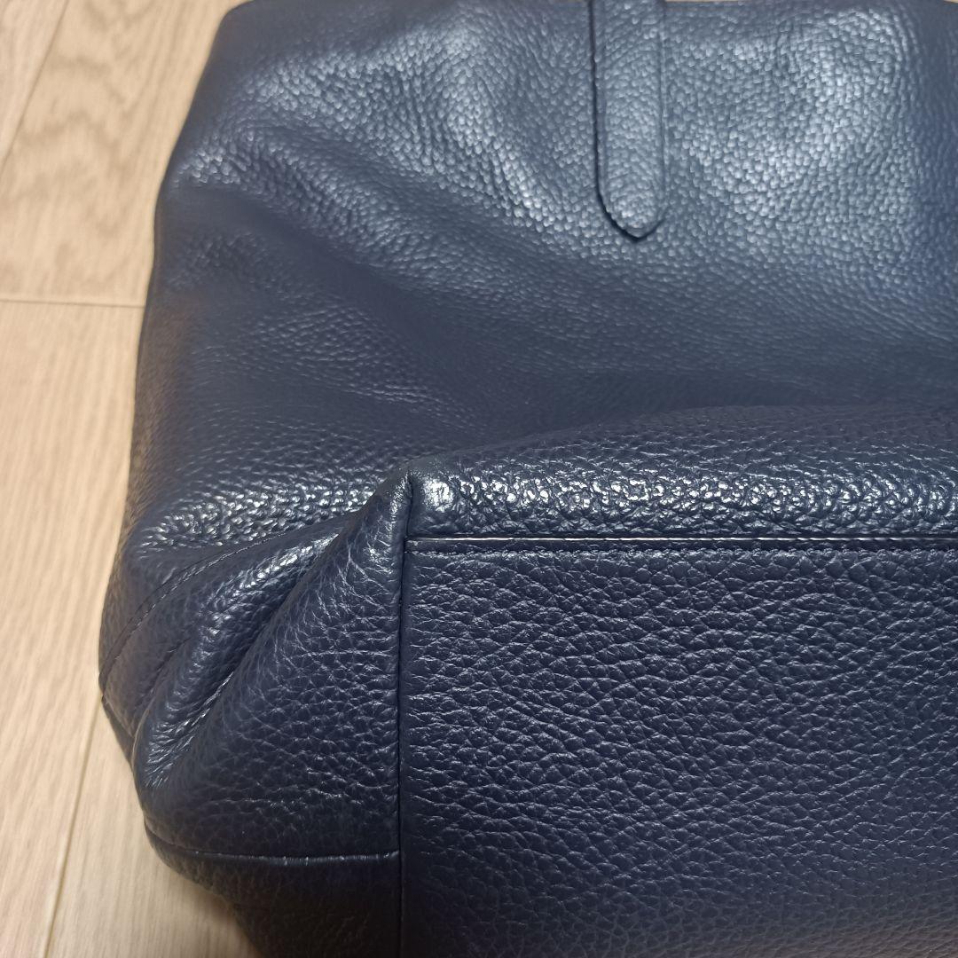 美品　COACH　ハミルトン　レザー　トートバッグ　ネイビー　A4　89933
