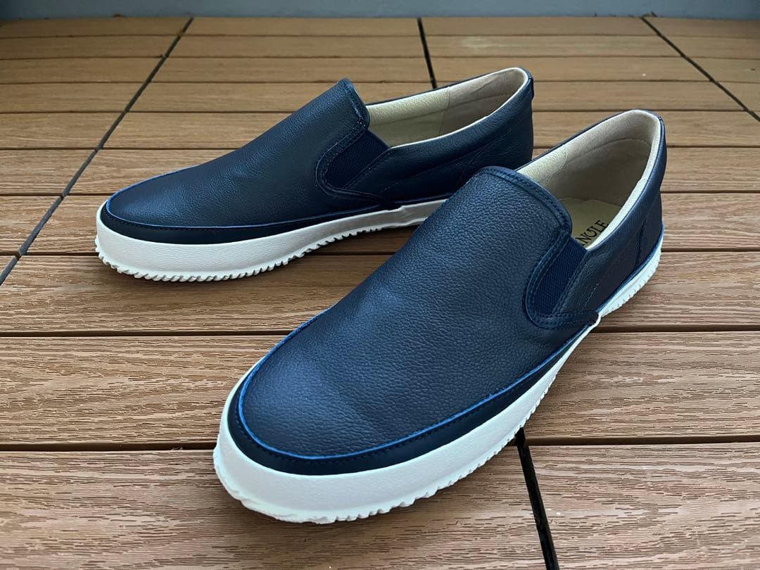 SPINGLE レザースリッポン ネイビー 新品同様