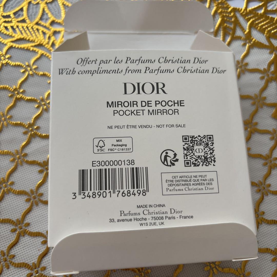 新品 Dior ディオール ノベルティ ミラー 手鏡 二面鏡 箱付き