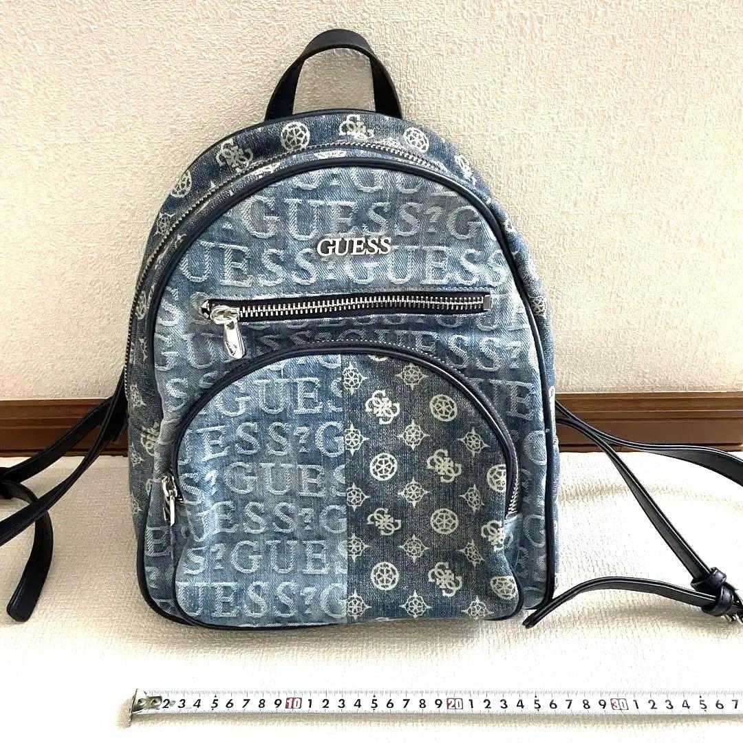 GUESS ゲス　デニム ロゴ　リュックサック　バックパック