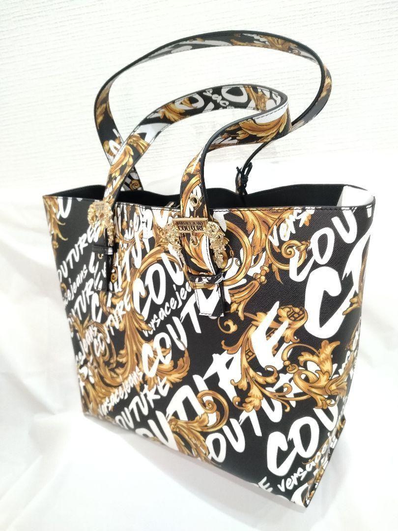 VERSACE JEANS COUTURE トートバッグ バロック ブラック