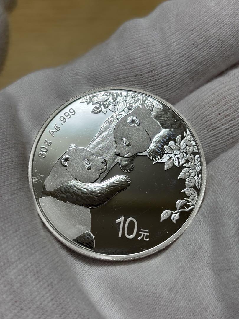 パンダ銀貨 2023年製 コインケース付き！ 中国人民銀行発行 純銀99.9％