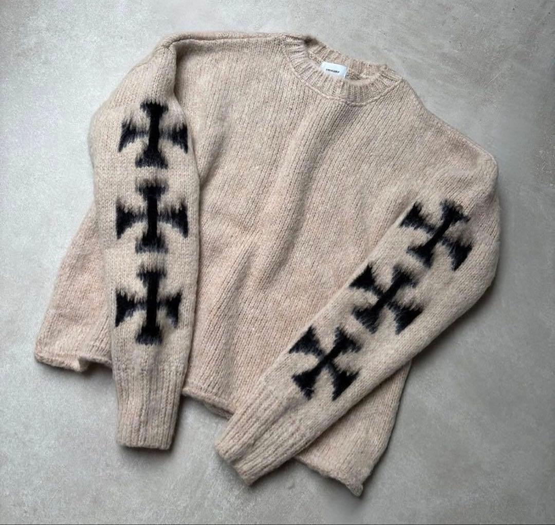 ASKYURSELF BRUSHED CROSS KNIT MサイズM CHROME HEARTS