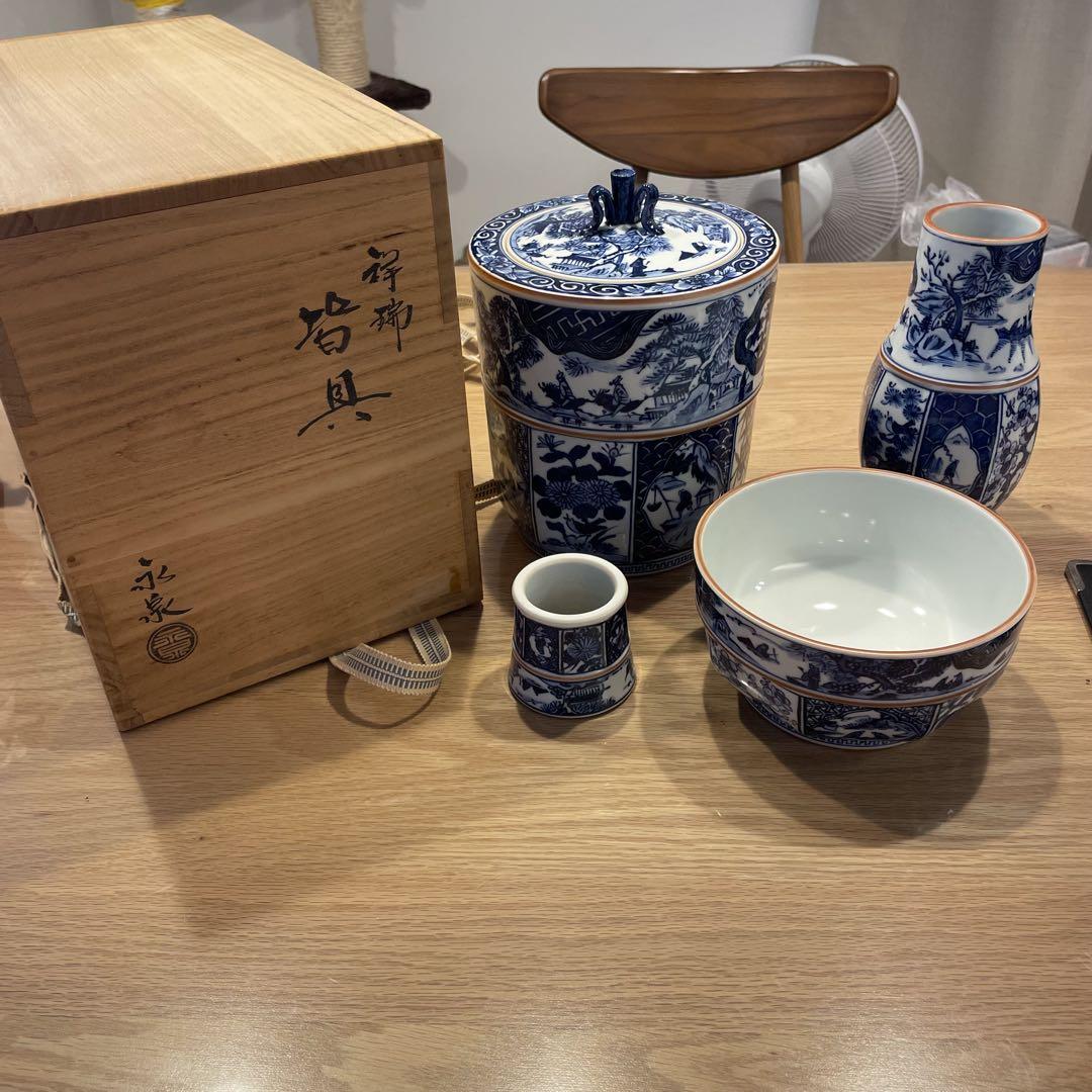 茶道具 祥瑞皆具 京焼 勝見永泉作 共箱 建水など