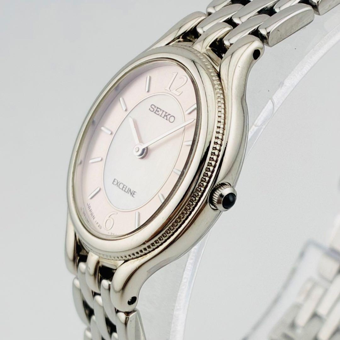 【稼動品】腕時計　SEIKO EXCELINE　セイコー　シェル文字盤　新品電池 3333 SEIKO EXCELINE【希少品 美品 新品電池】腕時計 シェル