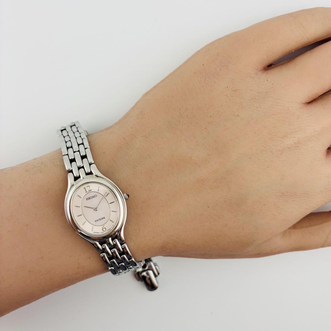 【稼動品】腕時計　SEIKO EXCELINE　セイコー　シェル文字盤　新品電池 3333 SEIKO EXCELINE【希少品 美品 新品電池】腕時計 シェル