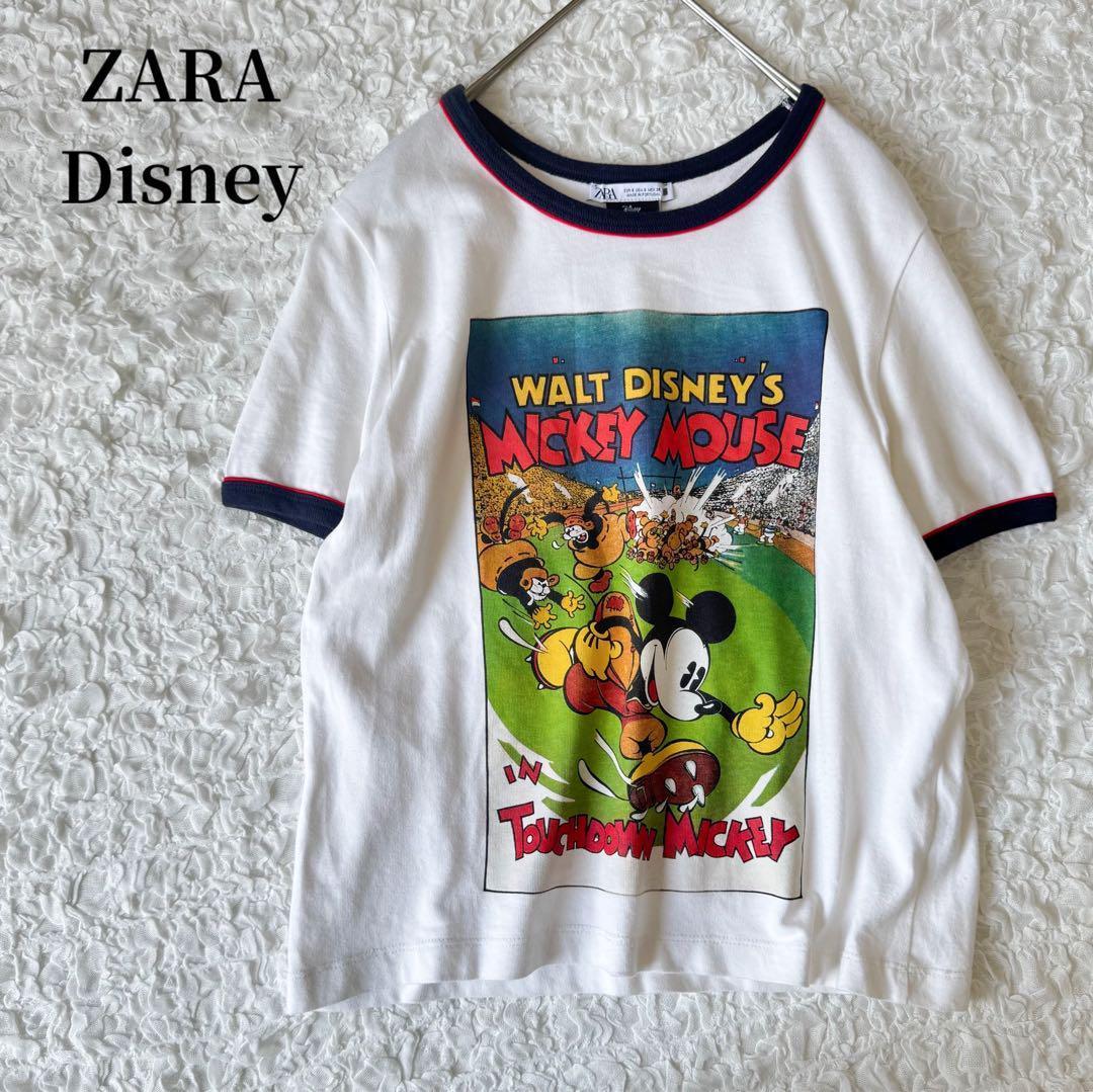 ZARA Disneyザラ コラボ リンガーTシャツ ミッキーマウス