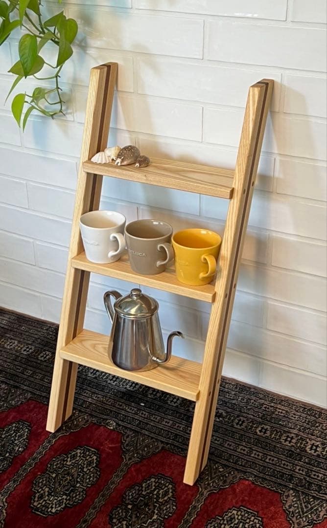 ナチュラルウッド 3段木製ラック
