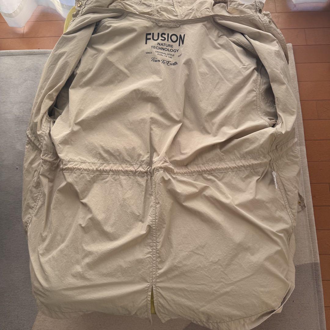 ピュアルセシンPUAL CE CIN撥水ナイロンマウンテンパーカーベージュ