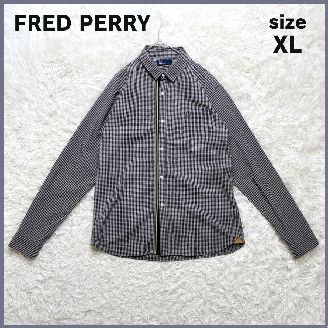 美品✨ FRED PERRY フレッドペリー ギンガムチェック シャツ XL