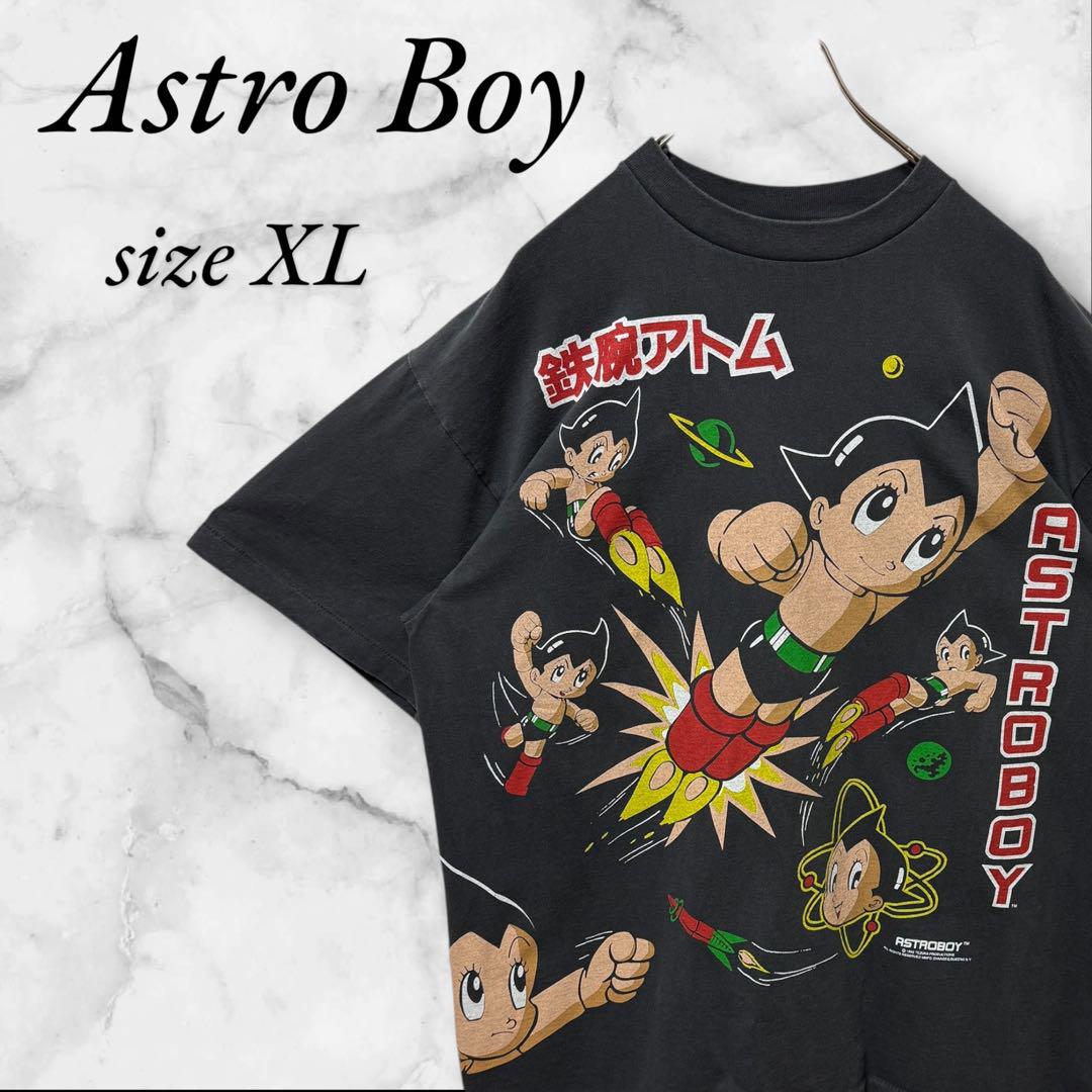 鉄腕アトム アトム Astro Boy 両面プリント Tシャツ 黒　XL